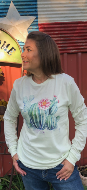 CACTUS LONG SLEEVE TEE — Southern Roots Boutique